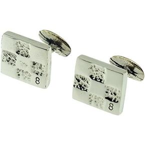 8th Anniversary Solid Bronze Cufflinks with Stamped 8 - Perfect 8th Year Anniversary Gift Idea
