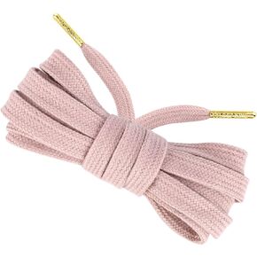 Loop King Shoe Laces- Premium Flat Cotton Laces for Sneakers with Gold Tips - Perfect for Athletic Adults and Kid