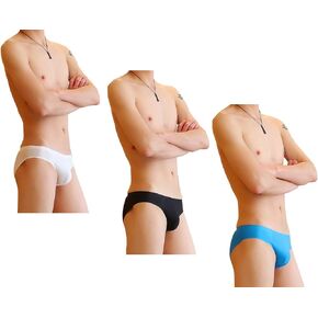 Men's Seamless Briefs Bugle Pouch Panties Low Rise Stretch Underwear