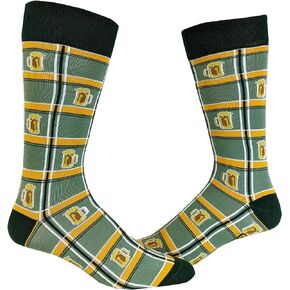 Crazy Dog T-Shirts Funny Socks for St Patricks Day Funny Irish Socks For Green on Saint Pattys Day