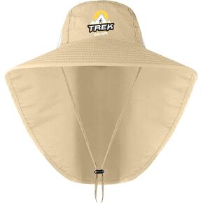 Outdoor TrekGear Sun Protection Hiking Wide Brim Hat for Men and Women - UV Protection with Neck Flap, Khaki Color in Saudi Arabia