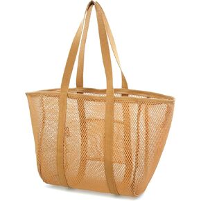 حقيبة شاطئ شبكية مقاومة للرمل من HOXIS مع سحاب وحقائب شاطئ خفيفة الوزن للنساء مع جيب داخلي in Kuwait