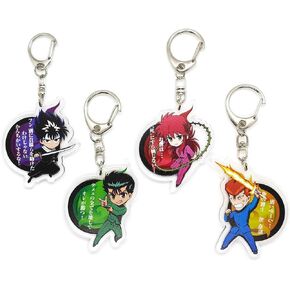 Inc. - Set of 4 Yu Yu Hakusho Acrylic Keychain Yuusuke Urameshi, Hiei, Kurama, Kazuma Kuwabara