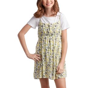 Steve Madden Girls' Dress - Short Sleeve or Sleveless Tunic Dress - Casual Summer Sundress for Girls (4-12)