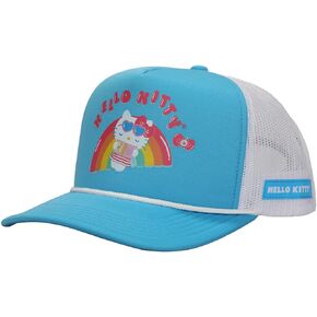 Hello Kitty Rainbow Pool Float Men's Light Blue Foam Trucker Hat
