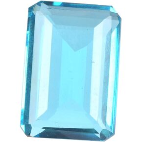 GEMHUB Approx 80 to 100 Ct Emerald Cut Blue Topaz for Jewelry Making