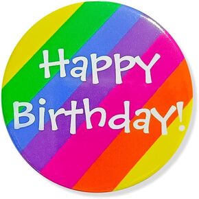 Rainbow Birthday Brooch Pin for Adult Children Birthday Pin Badges Lapel Pin Corsage Birthday Party Pin Tinplate Badge Pin for Birthday Party Decorations Accessory