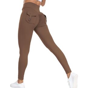 Wavar Scrunch Butt Lifting Leggings with Pockets Cargo Leggings for Women Workout Cargo Pants Tummy Control Yoga Pants