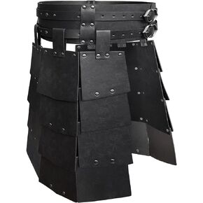 HiiFeuer Medieval Faux Leather Wide Belt Thigh Armor, Retro Double Sides Waist Armor, Mercenary&Knights Skirt Armor for LARP