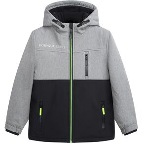 Hiheart Boys Padded Hooded Jacket Winter Outdoor Windbreaker