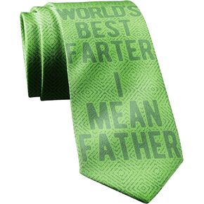 World's Best Farter I Mean Father Necktie Novelty Neckties for Men Farting Funny Ties Fart Tie