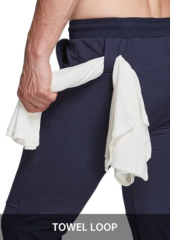 بنطال رياضي رجالي من FEDTOSING بنطال رياضي مدبب مناسب للجيم للرجال مع جيوب بسحاب in Kuwait