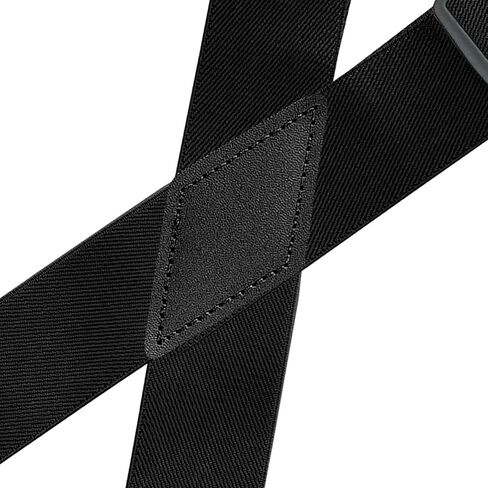 YXRIJDJ Black Men Suspenders 1.4 inch Wide X back Heavy Duty Adjustable Work Suspenders With Swivel Hooks in Saudi Arabia