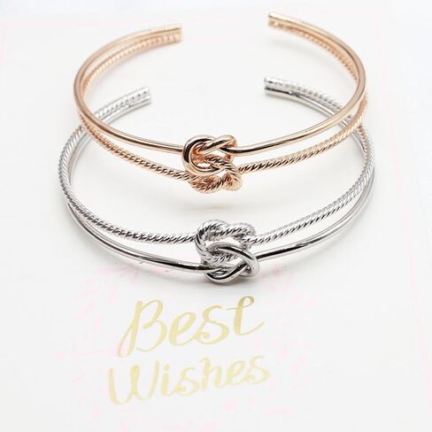 Tie The Knot Bracelet Rose Gold Love Knot Bracelet Maid of Honor Gift Bridesmaid Jewelry in Saudi Arabia