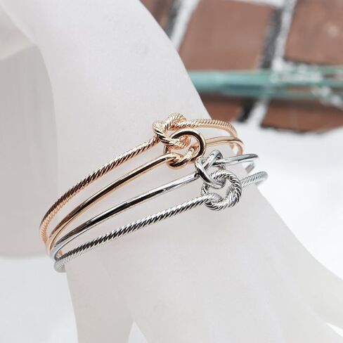 Tie The Knot Bracelet Rose Gold Love Knot Bracelet Maid of Honor Gift Bridesmaid Jewelry in Saudi Arabia