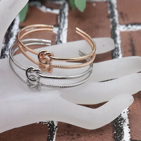 Tie The Knot Bracelet Rose Gold Love Knot Bracelet Maid of Honor Gift Bridesmaid Jewelry in Saudi Arabia