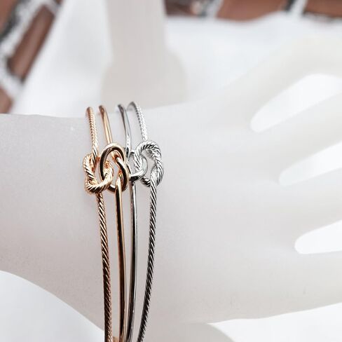 Tie The Knot Bracelet Rose Gold Love Knot Bracelet Maid of Honor Gift Bridesmaid Jewelry in Saudi Arabia