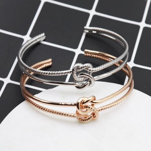 Tie The Knot Bracelet Rose Gold Love Knot Bracelet Maid of Honor Gift Bridesmaid Jewelry in Saudi Arabia