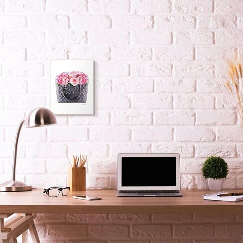 Stupell Industries Pink Flower Purse Glam Fashion Watercolor Design, Designed by Amanda Greenwood Art, 10x15, Wall Plaque in Saudi Arabia