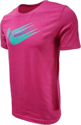 Nike Men's Sportswear Swoosh T-Shirts (Medium, Strong Pink (Multi-Swoosh)) in Saudi Arabia