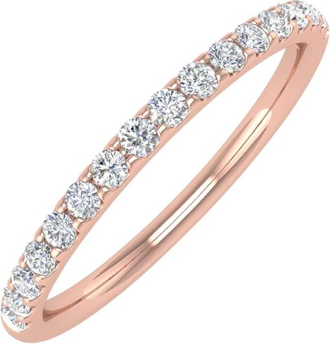 FINEROCK 1/4 Carat Diamond Womens Wedding Band in 14K Gold (I1-I2 Clarity) in Saudi Arabia
