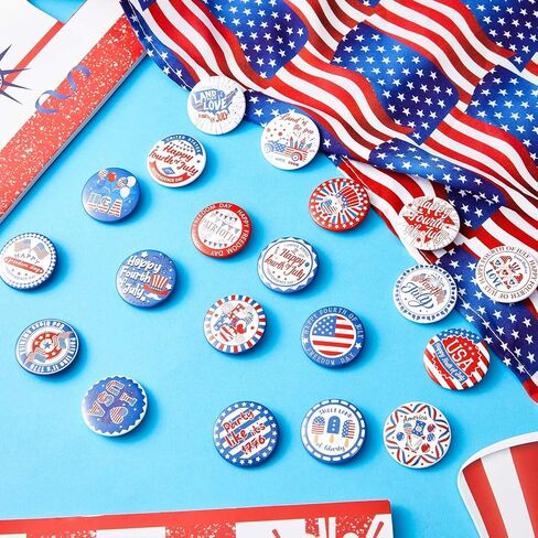 60 Pcs Patriotic Button Pins for Backpacks July 4th Party Favors Novelty American Flag Pin Campaign Buttons USA Lapel Pins for Men Women Kids Decorations, Alloy Steel, botswana agate in Saudi Arabia