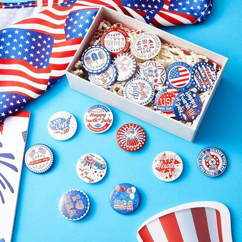 60 Pcs Patriotic Button Pins for Backpacks July 4th Party Favors Novelty American Flag Pin Campaign Buttons USA Lapel Pins for Men Women Kids Decorations, Alloy Steel, botswana agate in Saudi Arabia