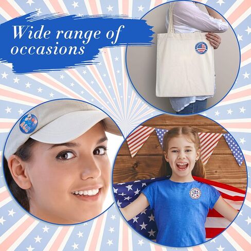 60 Pcs Patriotic Button Pins for Backpacks July 4th Party Favors Novelty American Flag Pin Campaign Buttons USA Lapel Pins for Men Women Kids Decorations, Alloy Steel, botswana agate in Saudi Arabia
