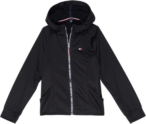Tommy Hilfiger Girls' Sport Full Zipper Hoodie, Fleece with Functional Front Pockets in Saudi Arabia