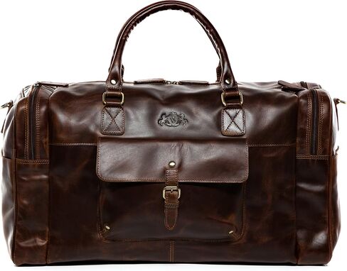 SID & VAIN حقيبة السفر Holdall Yale كبيرة من القماش الخشن حقيبة جلد حقيقية 53 سم عطلة نهاية الأسبوع حقيبة جلدية للرجال براون كونياك ، للجنسين ، دفل السفر, بني كونياك, Unisex-Adults, حقيبة دافل للسفر in Kuwait