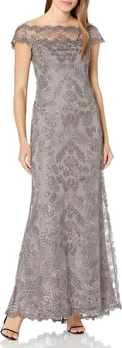 Tadashi Shoji Women's Corded Lace Illusion Neck Gown in Saudi Arabia