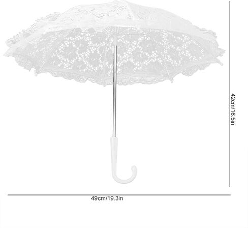YOUTHINK Travel Umbrella, Craft Flowers Lace Embroidery Umbrella Children Stage Performance Mini Decorative Umbrella Decoration Accessory for Wedding Decoration Party in Kuwait