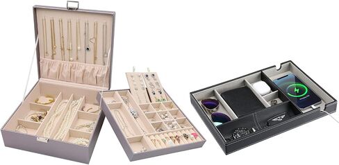 ProCase Jewelry Box for Women Girls Girlfriend Wife Ideal Gift Bundle with Valet Tray for Men in Saudi Arabia