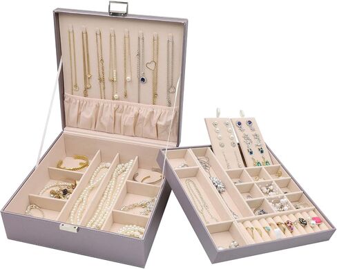 ProCase Jewelry Box for Women Girls Girlfriend Wife Ideal Gift Bundle with Valet Tray for Men in Saudi Arabia