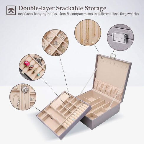 ProCase Jewelry Box for Women Girls Girlfriend Wife Ideal Gift Bundle with Valet Tray for Men in Saudi Arabia