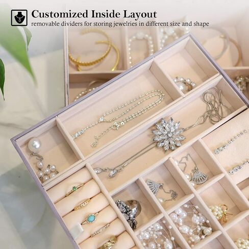 ProCase Jewelry Box for Women Girls Girlfriend Wife Ideal Gift Bundle with Valet Tray for Men in Saudi Arabia