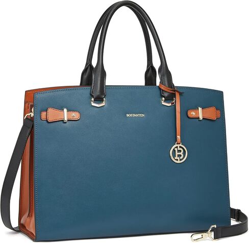 BOSTANTEN Briefcase for Women 15.6 Inch Genuine Leather Laptop Briefcase Shoulder Work Tote Bag Purse and Womens Briefcase Leather Laptop Bag for Women Stylish Messenger Shoulder Handbag 15.6 Inch in Saudi Arabia