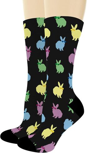 ThisWear Unisex Animal Socks Bunny Rabbit Socks Easter Bunny Gifts for Animal Lover Socks Novelty Crew Socks in Saudi Arabia