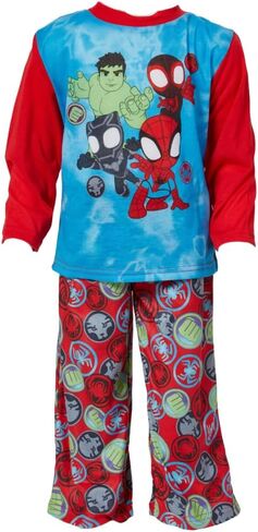 مجموعة بيجامات Marvel Spidey and Friends، قطعتين من ملابس النوم للأطفال الصغار والصغار، 3T أو 4T in Saudi Arabia