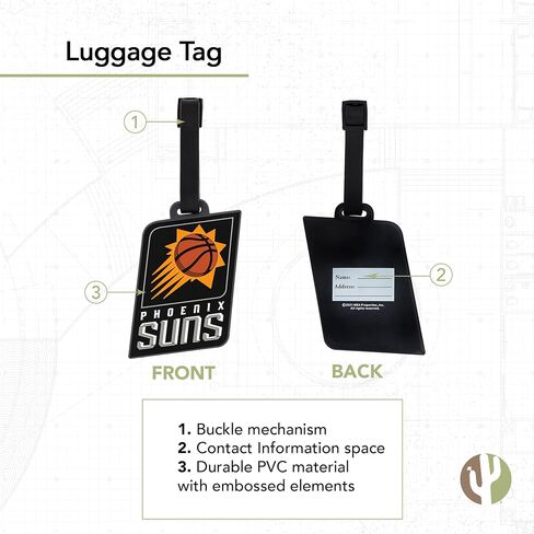 حقيبة بطاقات تعريف للأمتعة لفريق Phoenix Suns Team NBA National Basketball Association (بطاقة أمتعة من البولي فينيل كلوريد in Saudi Arabia
