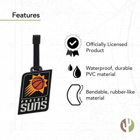 حقيبة بطاقات تعريف للأمتعة لفريق Phoenix Suns Team NBA National Basketball Association (بطاقة أمتعة من البولي فينيل كلوريد in Saudi Arabia