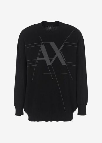 A｜X ARMANI EXCHANGE Men's Cotton Rayon Pullover Logo Sweater in Saudi Arabia