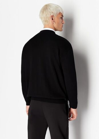 A｜X ARMANI EXCHANGE Men's Cotton Rayon Pullover Logo Sweater in Saudi Arabia