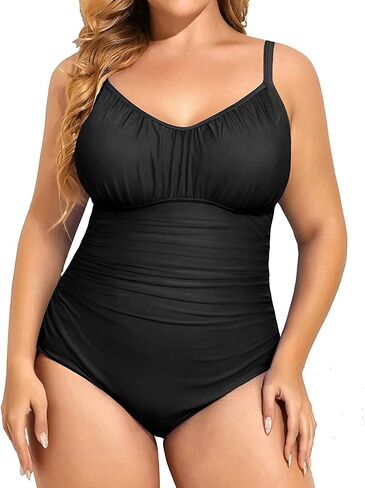 Aqua Eve Plus Size Swimsuit for Women Tummy Control One Piece Bathing Suit Vintage Swimwear in Saudi Arabia