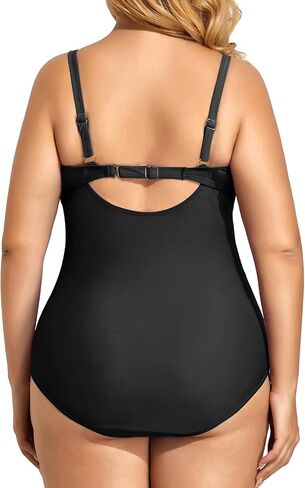 Aqua Eve Plus Size Swimsuit for Women Tummy Control One Piece Bathing Suit Vintage Swimwear in Saudi Arabia