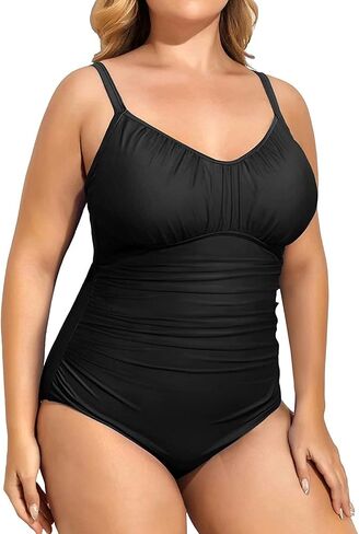 Aqua Eve Plus Size Swimsuit for Women Tummy Control One Piece Bathing Suit Vintage Swimwear in Saudi Arabia