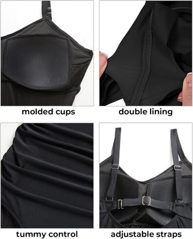 Aqua Eve Plus Size Swimsuit for Women Tummy Control One Piece Bathing Suit Vintage Swimwear in Saudi Arabia