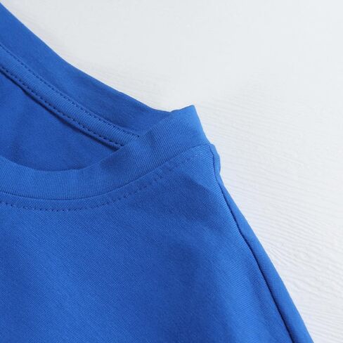 PRIMODA Women's Oversized Workout Cropped T Shirts Crew Neck Short Sleeve Casual Loose Summer Crop Tee Tops Cotton in Saudi Arabia