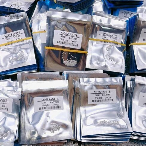 Moissanite Stone 1 Carat Packet Round Shape 2.10 MM Moissanite Diamond in Kuwait