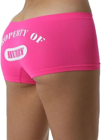 Make Me Laugh Women's Property of Hubby Boy Shorts (One Size Fits All) in Saudi Arabia